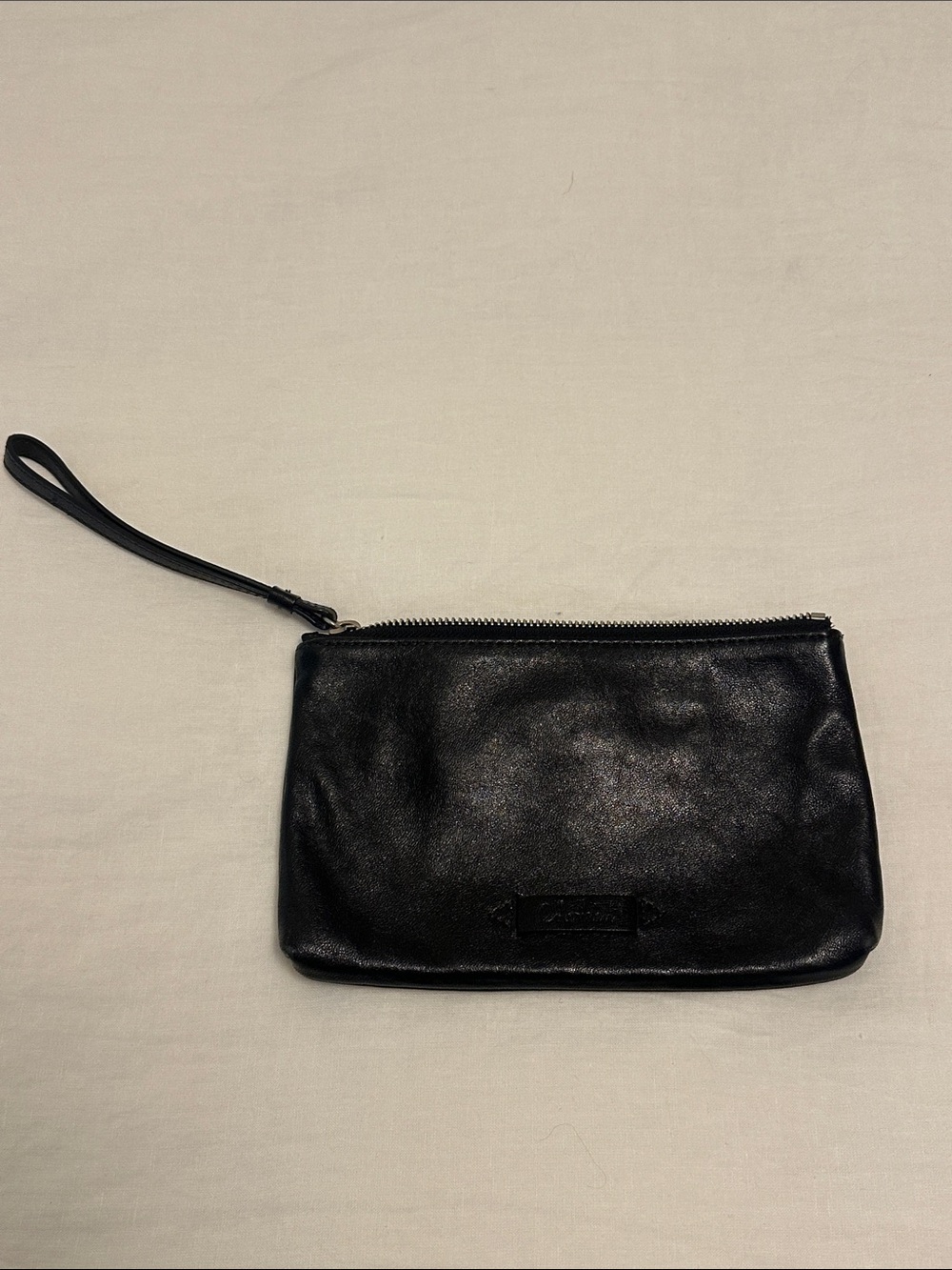 Cole Haan Classic Black Leather Wristlet Clutch